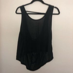 Brandy Melville Black Open Back Tank OSFA VGUG